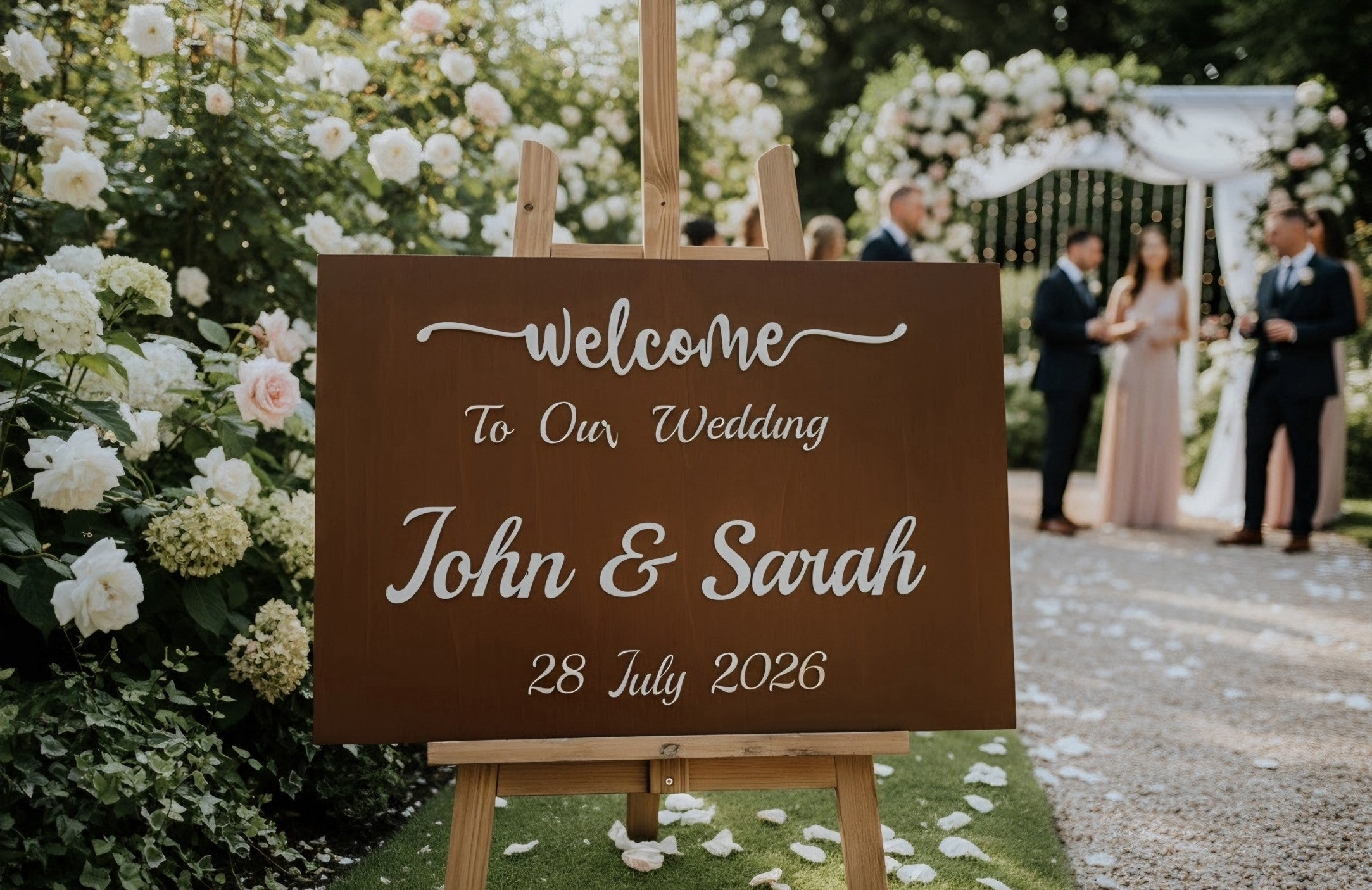 Custom 3D Wedding Wooden Signage
