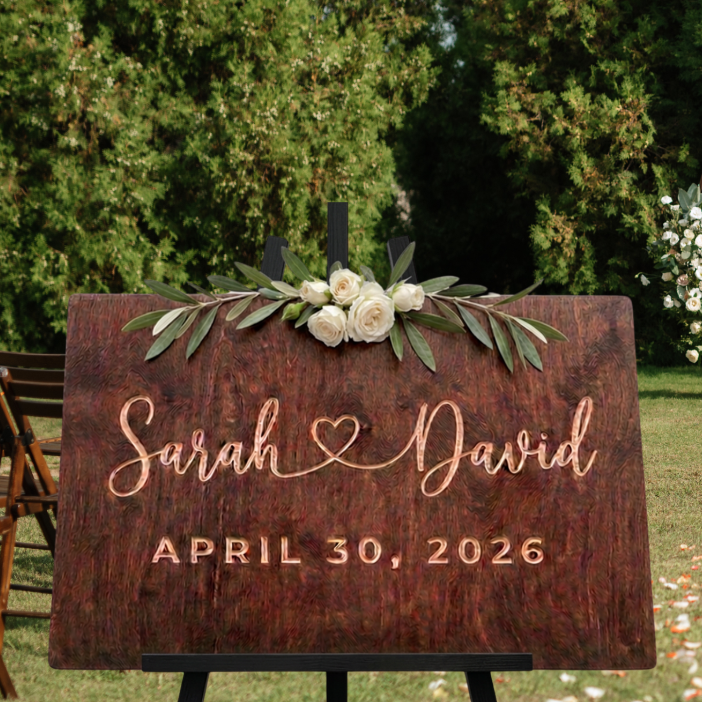 Custom 3D Wooden Wedding Signage