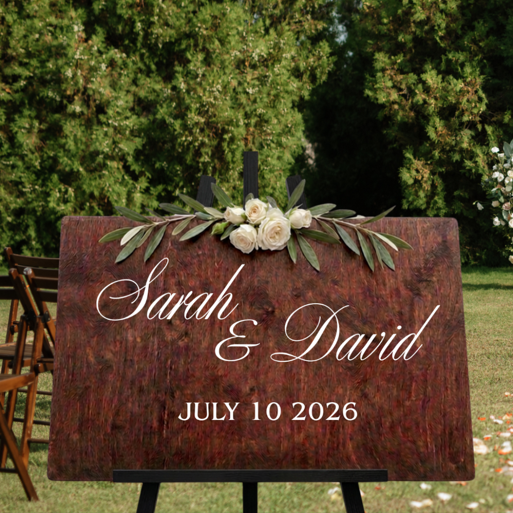 Custom 3D Wooden Wedding Signage