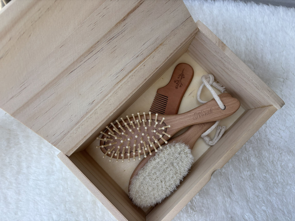 Laser Engraved Wooden Keepsake & Gift Box — Paintable Raw Wood